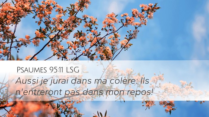 Psaumes 95:11 LSG Bible Verse Image