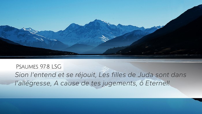 Psaumes 97:8 LSG Bible Verse Image