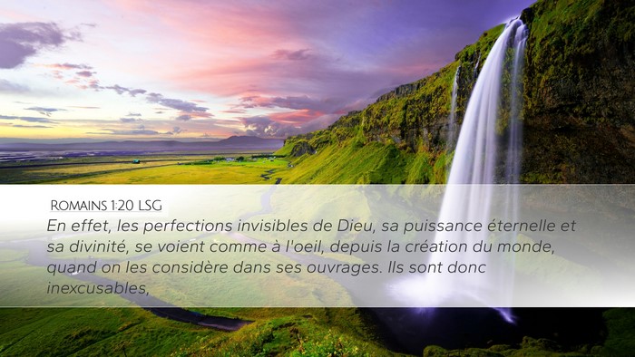 Romains 1:20 LSG Bible Verse Image