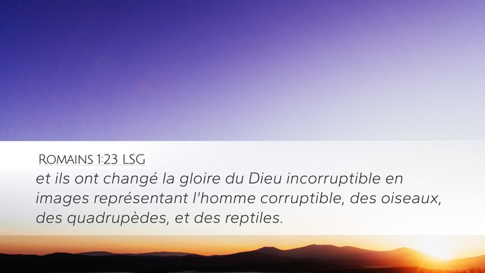 Romains 1:23 LSG Bible Verse Image