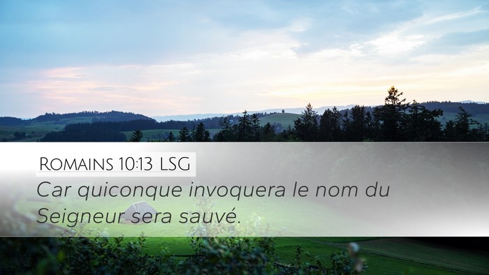 Romains 10:13 LSG Bible Verse Image