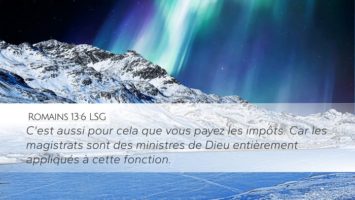 Romains 13:6 LSG Bible Verse Image