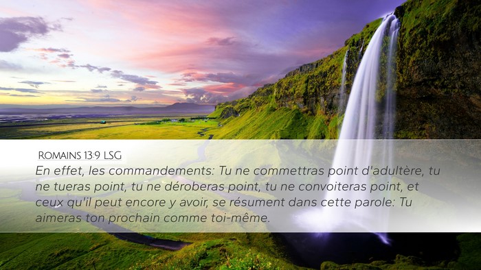 Romains 13:9 LSG Bible Verse Image