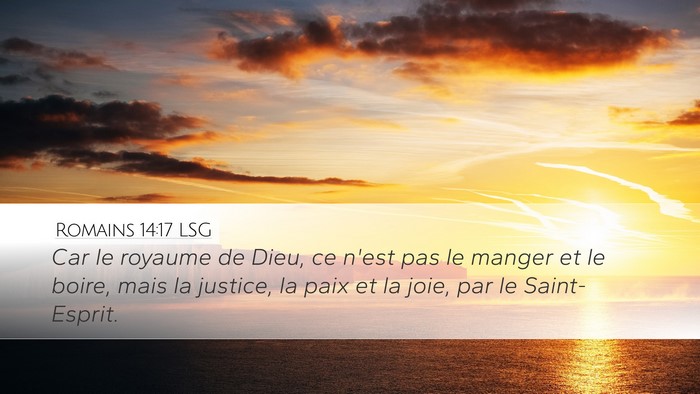 Romains 14:17 LSG Bible Verse Image