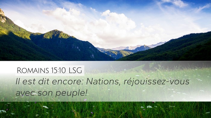 Romains 15:10 LSG Bible Verse Image
