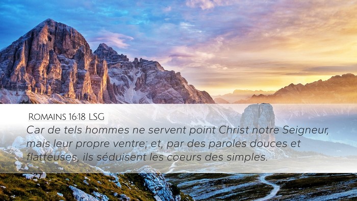 Romains 16:18 LSG Bible Verse Image
