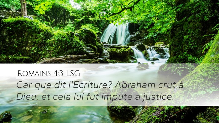 Romains 4:3 LSG Bible Verse Image