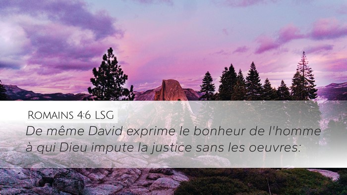 Romains 4:6 LSG Bible Verse Image