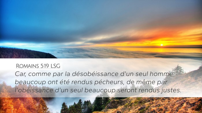 Romains 5:19 LSG Bible Verse Image