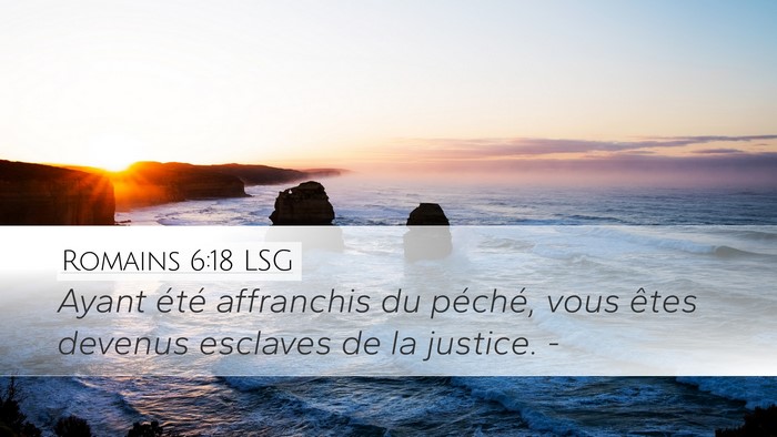 Romains 6:18 LSG Bible Verse Image