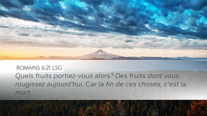 Romains 6:21 LSG Bible Verse Image