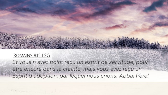 Romains 8:15 LSG Bible Verse Image