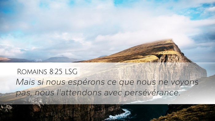 Romains 8:25 LSG Bible Verse Image
