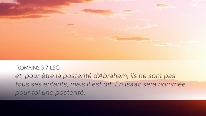Romains 9:7 LSG Bible Verse Image