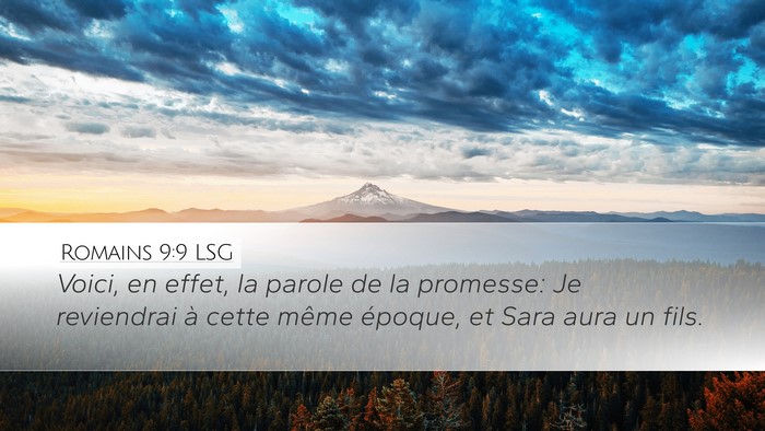 Romains 9:9 LSG Bible Verse Image