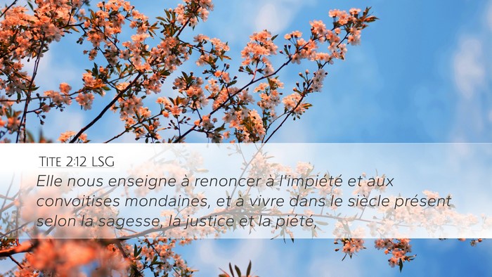 Tite 2:12 LSG Bible Verse Image