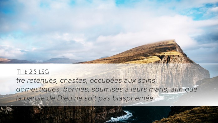 Tite 2:5 LSG Bible Verse Image