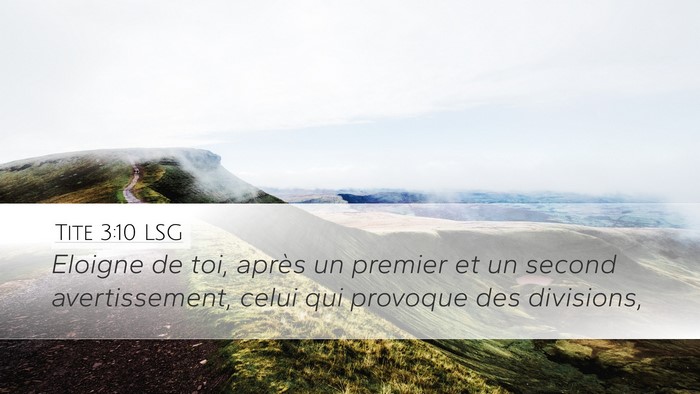 Tite 3:10 LSG Bible Verse Image