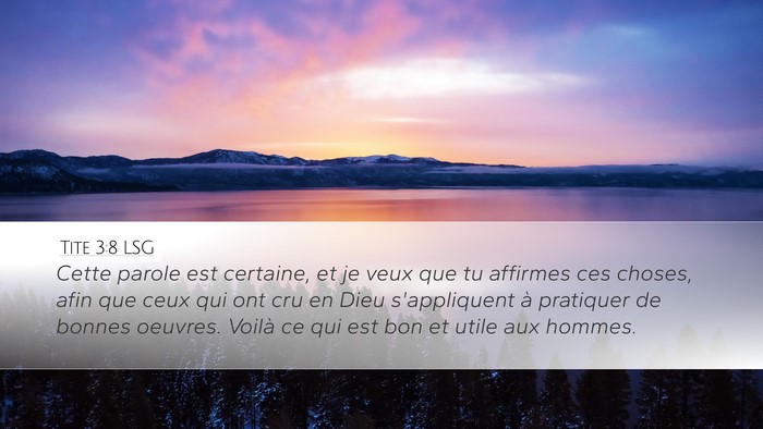 Tite 3:8 LSG Bible Verse Image