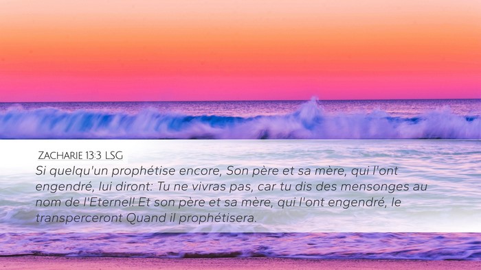 Zacharie 13:3 LSG Bible Verse Image