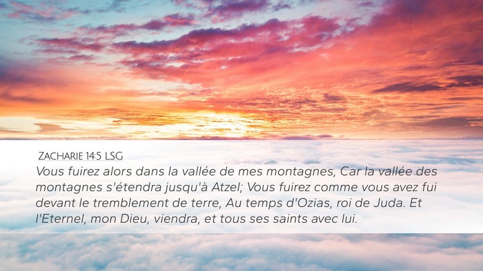 Zacharie 14:5 LSG Bible Verse Image
