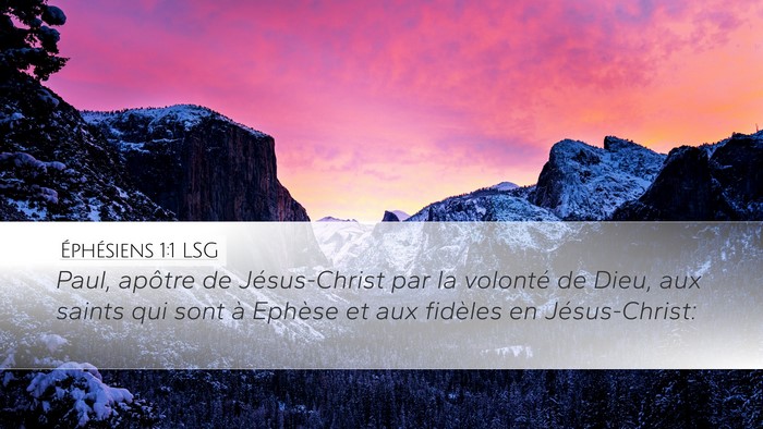Éphésiens 1:1 LSG Bible Verse Image