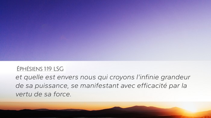 Éphésiens 1:19 LSG Bible Verse Image