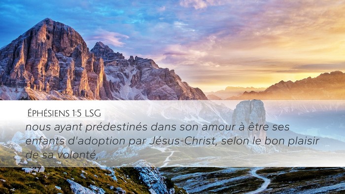 Éphésiens 1:5 LSG Bible Verse Image