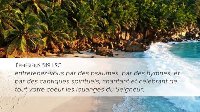 Éphésiens 5:19 LSG Bible Verse Image