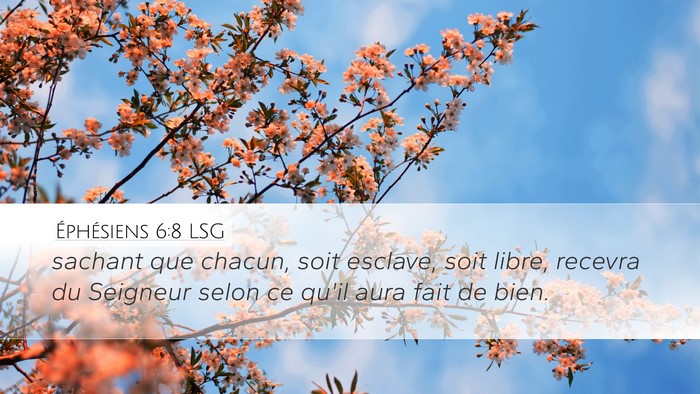 Éphésiens 6:8 LSG Bible Verse Image
