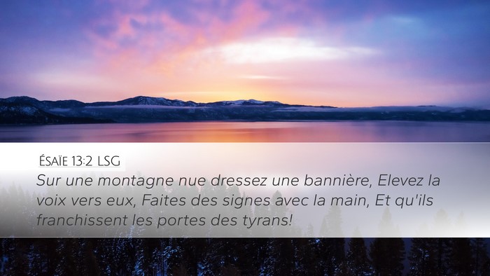 Ésaïe 13:2 LSG Bible Verse Image