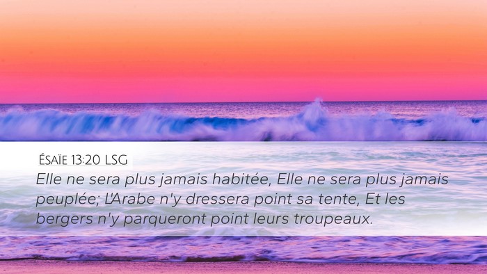 Ésaïe 13:20 LSG Bible Verse Image