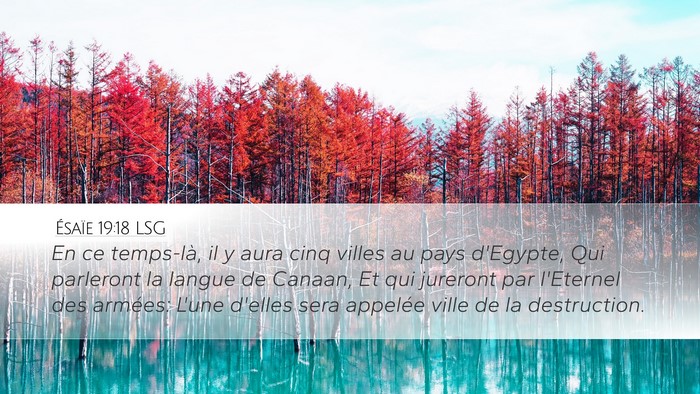 Ésaïe 19:18 LSG Bible Verse Image