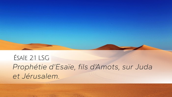 Ésaïe 2:1 LSG Bible Verse Image
