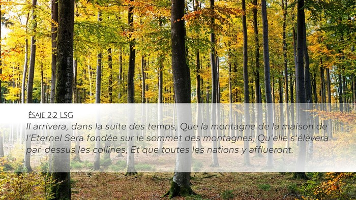 Ésaïe 2:2 LSG Bible Verse Image