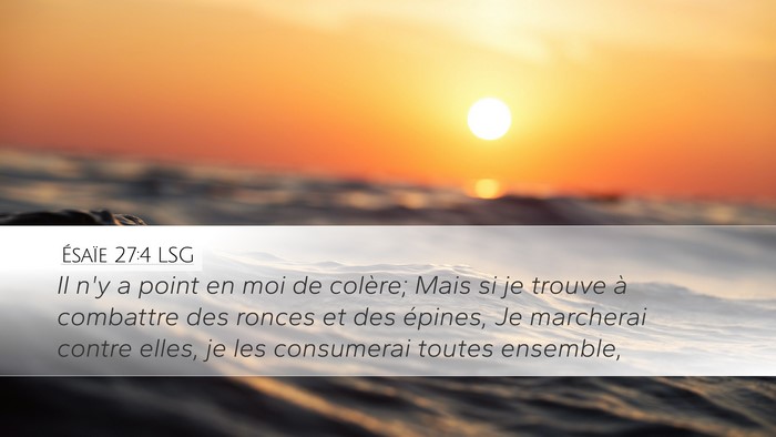 Ésaïe 27:4 LSG Bible Verse Image