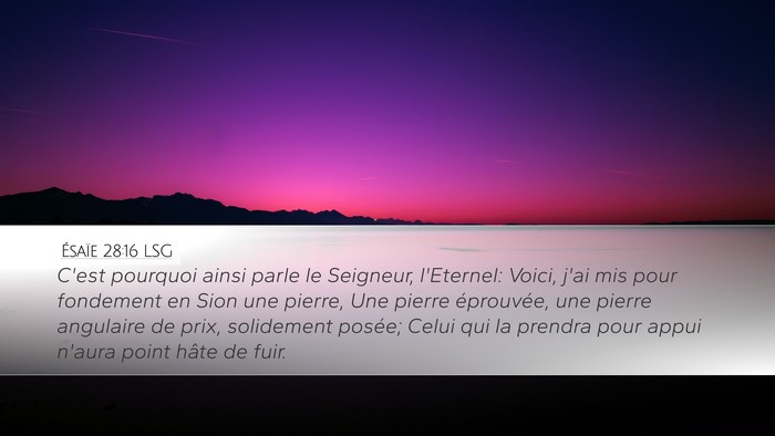 Ésaïe 28:16 LSG Bible Verse Image