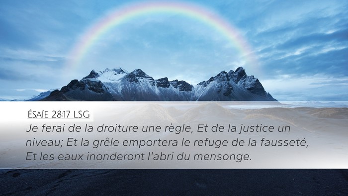 Ésaïe 28:17 LSG Bible Verse Image
