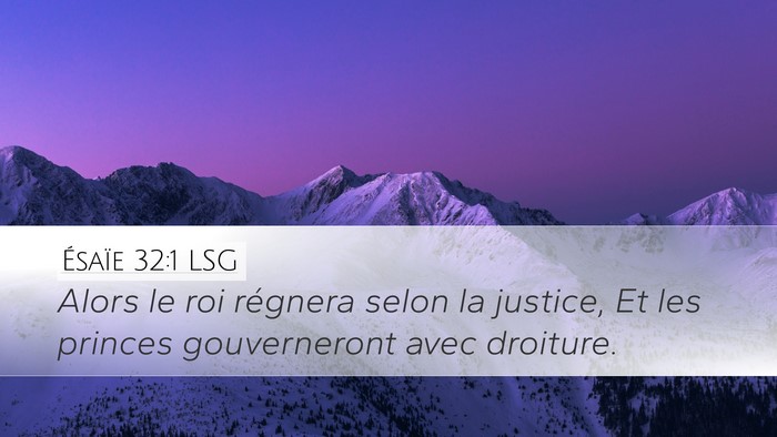 Ésaïe 32:1 LSG Bible Verse Image