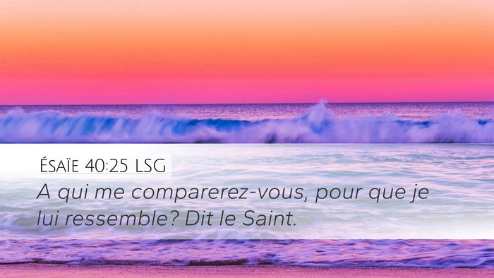 Ésaïe 40:25 LSG Bible Verse Image