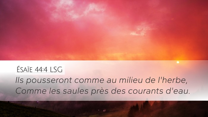 Ésaïe 44:4 LSG Desktop Wallpaper - Ils pousseront comme au milieu de l'herbe, Comme - Desktop Bible Verse Wallpaper