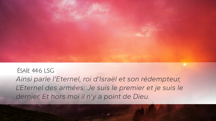 Ésaïe 44:6 LSG Bible Verse Image