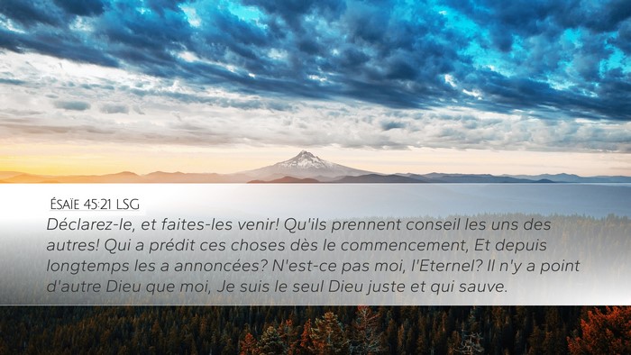 Ésaïe 45:21 LSG Bible Verse Image