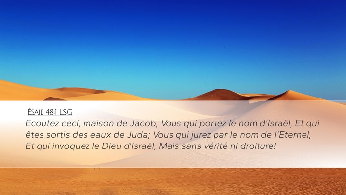 Ésaïe 48:1 LSG Bible Verse Image