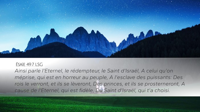 Ésaïe 49:7 LSG Bible Verse Image