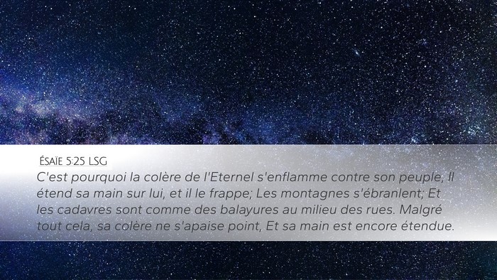 Ésaïe 5:25 LSG Bible Verse Image