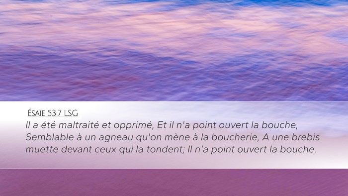 Ésaïe 53:7 LSG Bible Verse Image