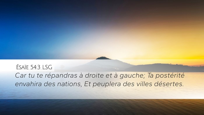 Ésaïe 54:3 LSG Bible Verse Image