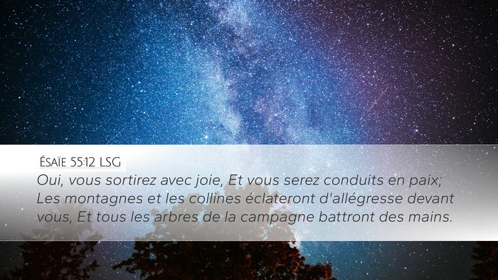 Ésaïe 55:12 LSG Bible Verse Image