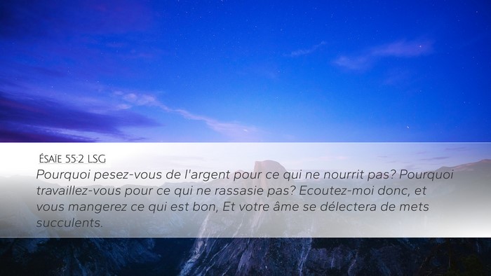 Ésaïe 55:2 LSG Bible Verse Image